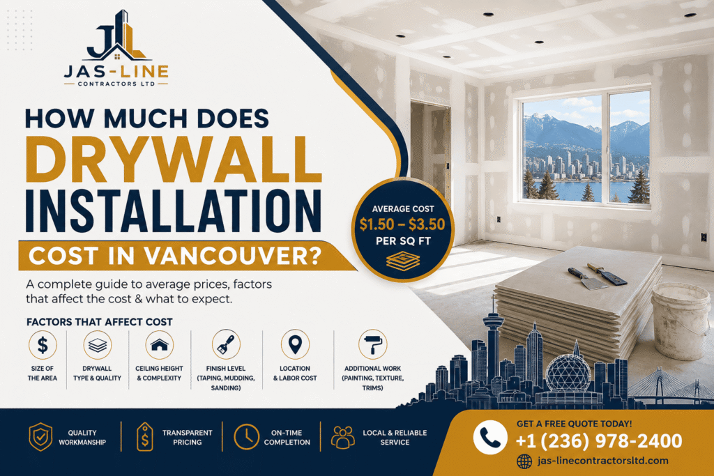 How Much Does Drywall Installation Cost in Vancouver?