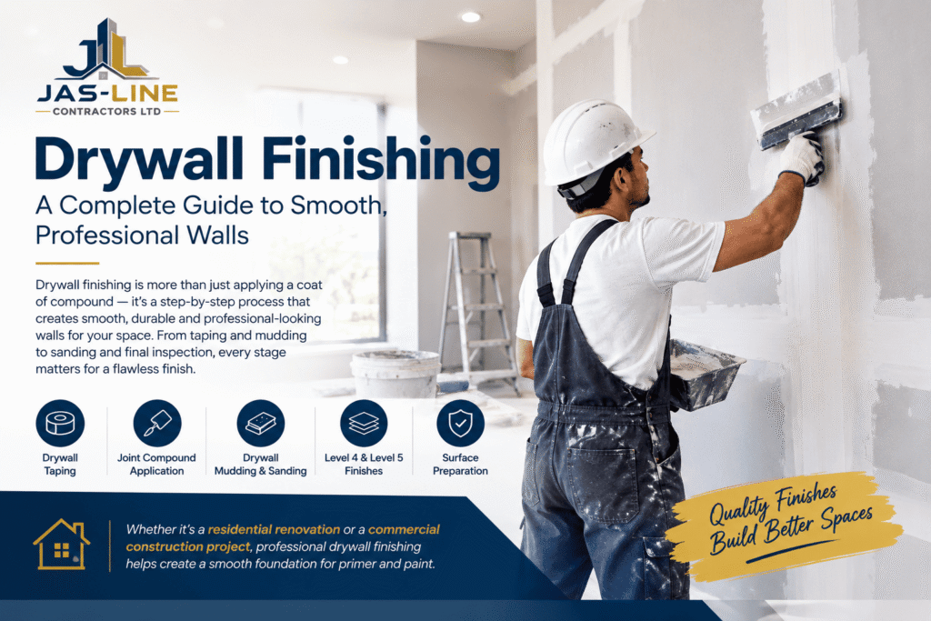 Professional drywall finishing for smooth, professional walls