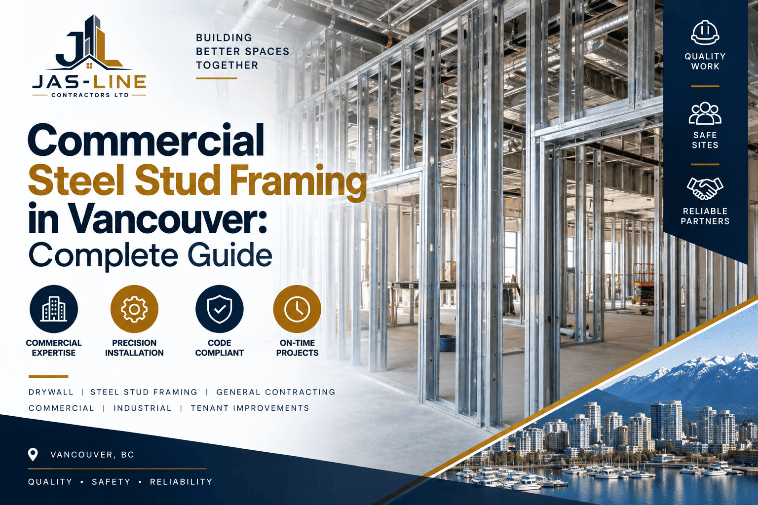 Commercial Steel Stud Framing in Vancouver: Complete Guide