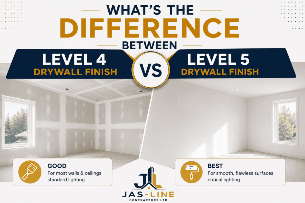 What's the Difference Between Level 4 and Level 5 Drywall Finish?