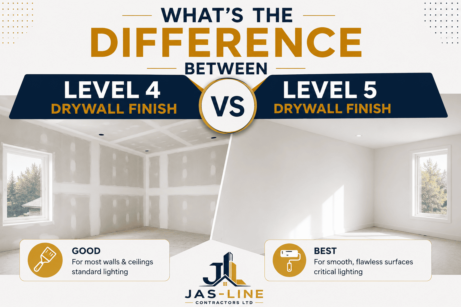 What's the Difference Between Level 4 and Level 5 Drywall Finish?