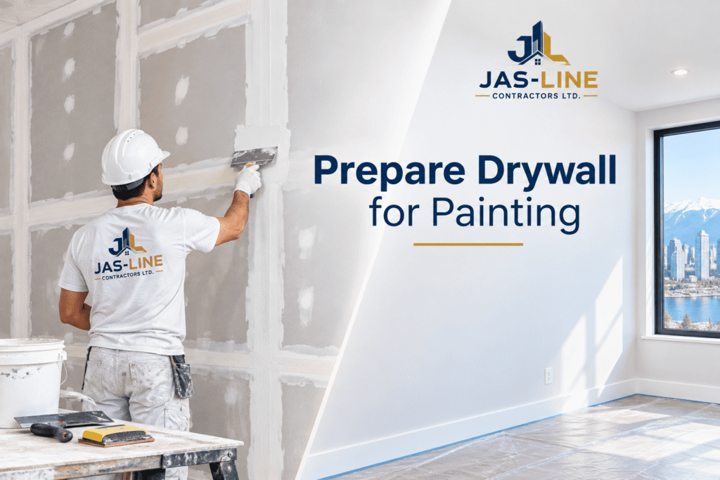 Professional drywall preparation and finishing for a smooth, paint-ready surface.
