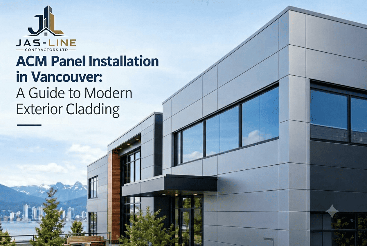 ACM panel installation in Vancouver for modern exterior cladding