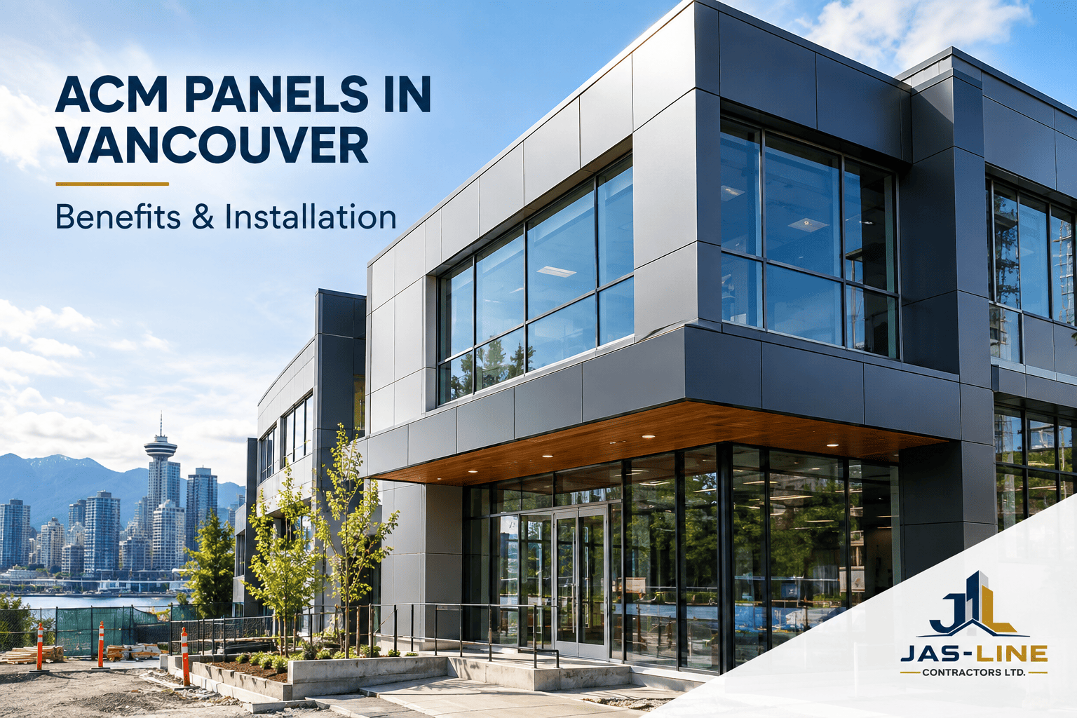 ACM panels in Vancouver installed on a modern commercial building exterior